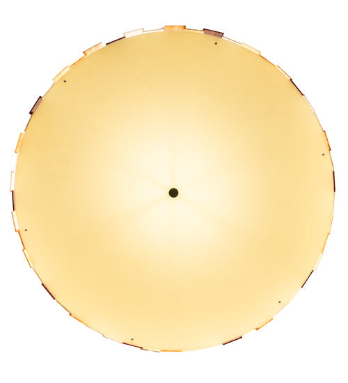 Meyda Lighting Cilindro 47" 6-Light Oil Rubbed Bronze Calico Semi-flush Mount Light With Multi-Colored Shade Glass