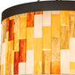 Meyda Lighting Cilindro 47" 6-Light Oil Rubbed Bronze Calico Semi-flush Mount Light With Multi-Colored Shade Glass