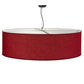 Meyda Lighting Cilindro 47" 6-Light Oil Rubbed Bronze Play Textrene Pendant Light With Brick Red Textrene Shade