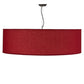 Meyda Lighting Cilindro 47" 6-Light Oil Rubbed Bronze Play Textrene Pendant Light With Brick Red Textrene Shade