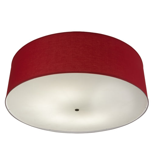 Meyda Lighting Cilindro 47" 6-Light Oil Rubbed Bronze Play Textrene Pendant Light With Brick Red Textrene Shade