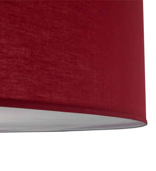 Meyda Lighting Cilindro 47" 6-Light Oil Rubbed Bronze Play Textrene Pendant Light With Brick Red Textrene Shade