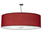 Meyda Lighting Cilindro 47" 6-Light Oil Rubbed Bronze Play Textrene Pendant Light With Brick Red Textrene Shade