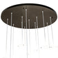 Meyda Lighting Cilindro 48" 14-Light Bronze Cascading Pendant Light With White Statuario Idalight Shade