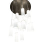 Meyda Lighting Cilindro 48" 14-Light Bronze Cascading Pendant Light With White Statuario Idalight Shade