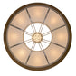 Meyda Lighting Cilindro 48" 16-Light Antique Copper And Pewter Ventura Pendant Light With Linen Textrene Shade