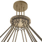 Meyda Lighting Cilindro 48" 16-Light Antique Copper And Pewter Ventura Pendant Light With Linen Textrene Shade