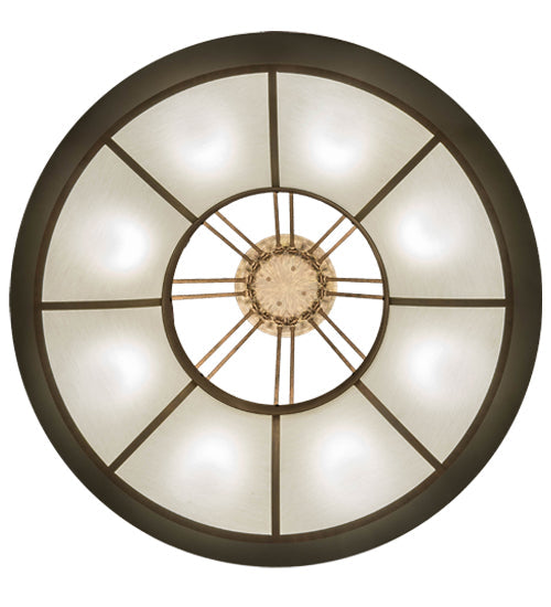 Meyda Lighting Cilindro 48" 16-Light Timeless Bronze Cortez Gold & Timeless Bronze Ventura Pendant Light With White Eggshel Textrene Shade