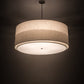 Meyda Lighting Cilindro 48" 5-Light 2-Tier Nickel Pendant Light With Beige Textrene & White Statuario Idalight Shade