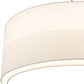 Meyda Lighting Cilindro 48" 5-Light 2-Tier Nickel Pendant Light With Beige Textrene & White Statuario Idalight Shade