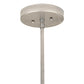 Meyda Lighting Cilindro 48" 5-Light 2-Tier Nickel Pendant Light With Beige Textrene & White Statuario Idalight Shade