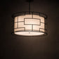 Meyda Lighting Cilindro 48" 6-Light Bronze Mosaic Pendant Light With Cream Textrene & Statuario Idalight Shade