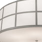 Meyda Lighting Cilindro 48" 6-Light Nickel Barnabas Pendant Light With Laura White & Statuario Idalight Shade
