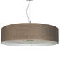 Meyda Lighting Cilindro 48" 7-Light White Pendant Light With Off White Textrene & White Statuario Idalight Shade