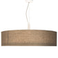 Meyda Lighting Cilindro 48" 7-Light White Pendant Light With Off White Textrene & White Statuario Idalight Shade