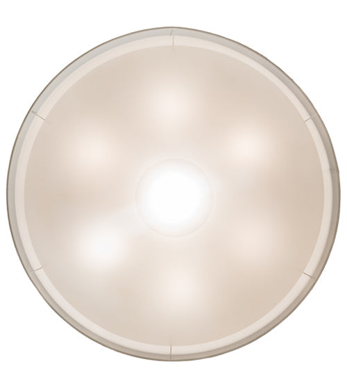Meyda Lighting Cilindro 48" 7-Light White Pendant Light With Off White Textrene & White Statuario Idalight Shade