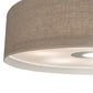 Meyda Lighting Cilindro 48" 7-Light White Pendant Light With Off White Textrene & White Statuario Idalight Shade