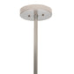 Meyda Lighting Cilindro 48" 8-Light 2-Tier Nickel Powder Coat Pendant Light With White Textrene Shade