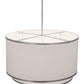 Meyda Lighting Cilindro 48" 8-Light 2-Tier Nickel Powder Coat Pendant Light With White Textrene Shade