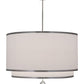 Meyda Lighting Cilindro 48" 8-Light 2-Tier Nickel Powder Coat Pendant Light With White Textrene Shade