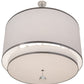 Meyda Lighting Cilindro 48" 8-Light 2-Tier Nickel Powder Coat Pendant Light With White Textrene Shade