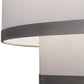 Meyda Lighting Cilindro 48" 8-Light 2-Tier Nickel Powder Coat Pendant Light With White Textrene Shade