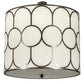 Meyda Lighting Cilindro 48" 8-Light Bronze Metallic Homer Pendant Light With Marble Eggshell Textrene Shade