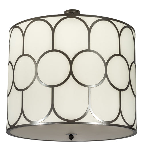 Meyda Lighting Cilindro 48" 8-Light Bronze Metallic Homer Pendant Light With Marble Eggshell Textrene Shade
