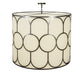 Meyda Lighting Cilindro 48" 8-Light Bronze Metallic Homer Pendant Light With Marble Eggshell Textrene Shade