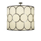Meyda Lighting Cilindro 48" 8-Light Bronze Metallic Homer Pendant Light With Marble Eggshell Textrene Shade
