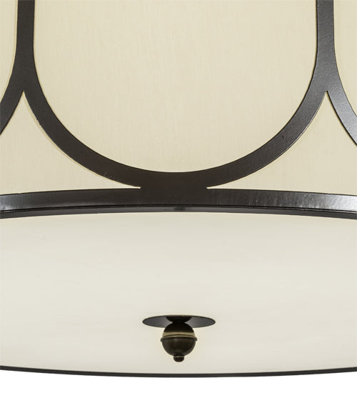 Meyda Lighting Cilindro 48" 8-Light Bronze Metallic Homer Pendant Light With Marble Eggshell Textrene Shade