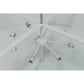 Meyda Lighting Cilindro 48" 8-Light Extreme Chrome Pendant Light With Beige Natural Textrene Shade