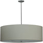 Meyda Lighting Cilindro 48" 8-Light Extreme Chrome Pendant Light With Beige Natural Textrene Shade
