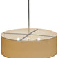 Meyda Lighting Cilindro 48" 8-Light Extreme Chrome Pendant Light With Beige Natural Textrene Shade