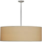 Meyda Lighting Cilindro 48" 8-Light Extreme Chrome Pendant Light With Beige Natural Textrene Shade