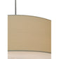 Meyda Lighting Cilindro 48" 8-Light Extreme Chrome Pendant Light With Beige Natural Textrene Shade