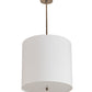 Meyda Lighting Cilindro 48" 8-Light Gold Metallic Pendant Light With White Linen Textrene & Statuario Idalight Shade