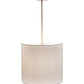 Meyda Lighting Cilindro 48" 8-Light Gold Metallic Pendant Light With White Linen Textrene & Statuario Idalight Shade