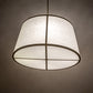 Meyda Lighting Cilindro 48" 8-Light Matte Buttered Brass Tapered Pendant Light With Clear Idalight & Off-White On Styrene Shade
