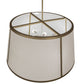 Meyda Lighting Cilindro 48" 8-Light Matte Buttered Brass Tapered Pendant Light With Clear Idalight & Off-White On Styrene Shade