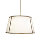 Meyda Lighting Cilindro 48" 8-Light Matte Buttered Brass Tapered Pendant Light With Clear Idalight & Off-White On Styrene Shade