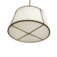 Meyda Lighting Cilindro 48" 8-Light Matte Buttered Brass Tapered Pendant Light With Clear Idalight & Off-White On Styrene Shade