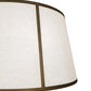 Meyda Lighting Cilindro 48" 8-Light Matte Buttered Brass Tapered Pendant Light With Clear Idalight & Off-White On Styrene Shade