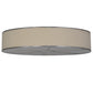 Meyda Lighting Cilindro 48" 8-Light Nickel Flush Mount Light With Beige Natural Textrene Shade