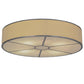 Meyda Lighting Cilindro 48" 8-Light Nickel Flush Mount Light With Beige Natural Textrene Shade