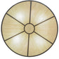 Meyda Lighting Cilindro 48" 8-Light Nickel Flush Mount Light With Beige Natural Textrene Shade