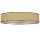 Meyda Lighting Cilindro 48" 8-Light Nickel Flush Mount Light With Beige Natural Textrene Shade