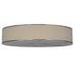 Meyda Lighting Cilindro 48" 8-Light Nickel Flush Mount Light With Natural Linen Shade