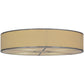 Meyda Lighting Cilindro 48" 8-Light Nickel Flush Mount Light With Natural Linen Shade