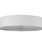 Meyda Lighting Cilindro 48" 8-Light Nickel Flush Mount Light With White Textrene Shade